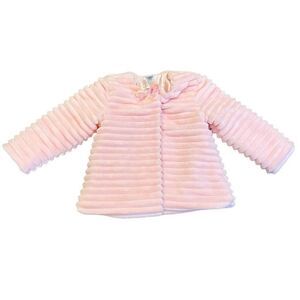 Little Me Pink Faux Fur Jacket Size 3T